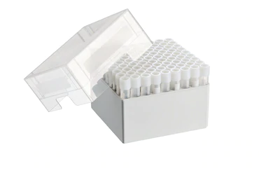 艾本德儲存盒 9 × 9, 可放置 81  個螺旋蓋（凍存）管， 4  –  5  mL，2  件，高 102  mm，4  英寸，聚丙烯材料，可耐受最低 -86  °C，可高溫高壓滅菌，帶蓋子并具有