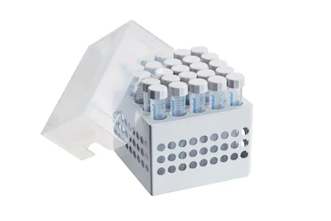 艾本德儲存盒 5 × 5, 可放置 25  個試管，15  mL，2  件，高 127  mm，5  英寸，聚丙烯材料，可耐受最低 -86  °C，可高溫高壓滅菌，帶蓋子并具有數(shù)字字母標識