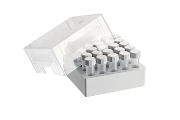 艾本德儲存盒 5 × 5, 可放置 25  個螺旋蓋管，5  mL，2  件，高 76  mm，3  英寸，聚丙烯材料，可耐受最低 -86  °C，可高溫高壓滅菌，帶蓋子并具有數(shù)字字母標識