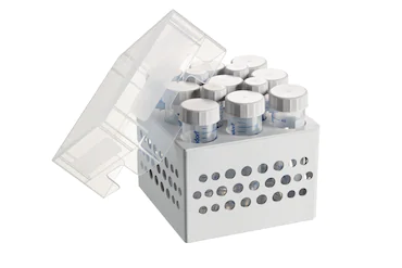 艾本德儲存盒 3 × 3, 可放置 9  個 50  mL 試管和 4  個 15  mL 試管，2  件，高 127  mm，5  英寸，聚丙烯材料，可耐受最低 -86  °C，高溫高壓滅菌，帶蓋子